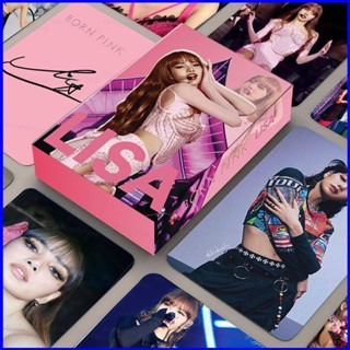 Gp1 โปสการ์ดอัลบั้มรูปภาพ BLACKPINK LISA Pink ink LOMO solo LISA PG1 55 ชิ้น ต่อชุด