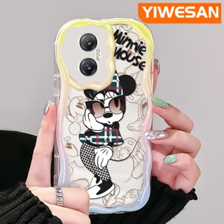 เคสโทรศัพท์มือถือ ซิลิโคน ใส กันกระแทก ลายการ์ตูนมินนี่ เวฟบอร์เดอร์ สีครีม แฟชั่น สําหรับ Infinix Hot 20 Hot 20i Hot 20 Play Hot 30 Hot 30i Hot 30 Play