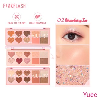 Pinkflash #ohmylove 10 เฉดสีอายแชโดว์Paletteเม็ดสีสูงFineและSmooth Powder Beauty Cruelty-ฟรีYuee