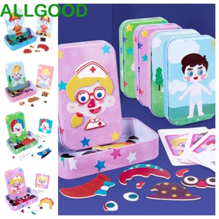 Allgoods จิ๊กซอว์แม่เหล็ก 3D เพื่อการเรียนรู้ สําหรับเด็กอนุบาล