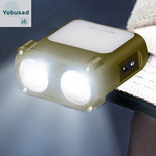 [Yobusad.th] ไฟฉาย LED COB 5 โหมด 1200mAh พร้อมคลิปหนีบหมวก