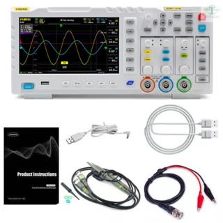 FNIRSI-1014D Portable 7 Inch TFT LCD Display Screen Two In One Dual Channel Input Signal Generator Desktop Oscilloscope Capture Output Signal Function 100MHz* 2 Ana-log Bandwidth 1GSa/s Sampling Rate 1GB Storage Space Multifunction Oscilloscope