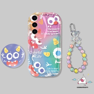 เคสโทรศัพท์มือถือ ลายการ์ตูนมอนสเตอร์น่ารัก พร้อมสายคล้องมือ สําหรับ Vivo Y36 Y16 Y17 Y27 Y35 Y15s Y21 Y11 Y22 Y15 Y21s Y91 Y12s Y20i Y15A Y33 Y12 Y02 Y30 Y91C Y51 Y20s Y31 Y12i Y20 Y22s Y50