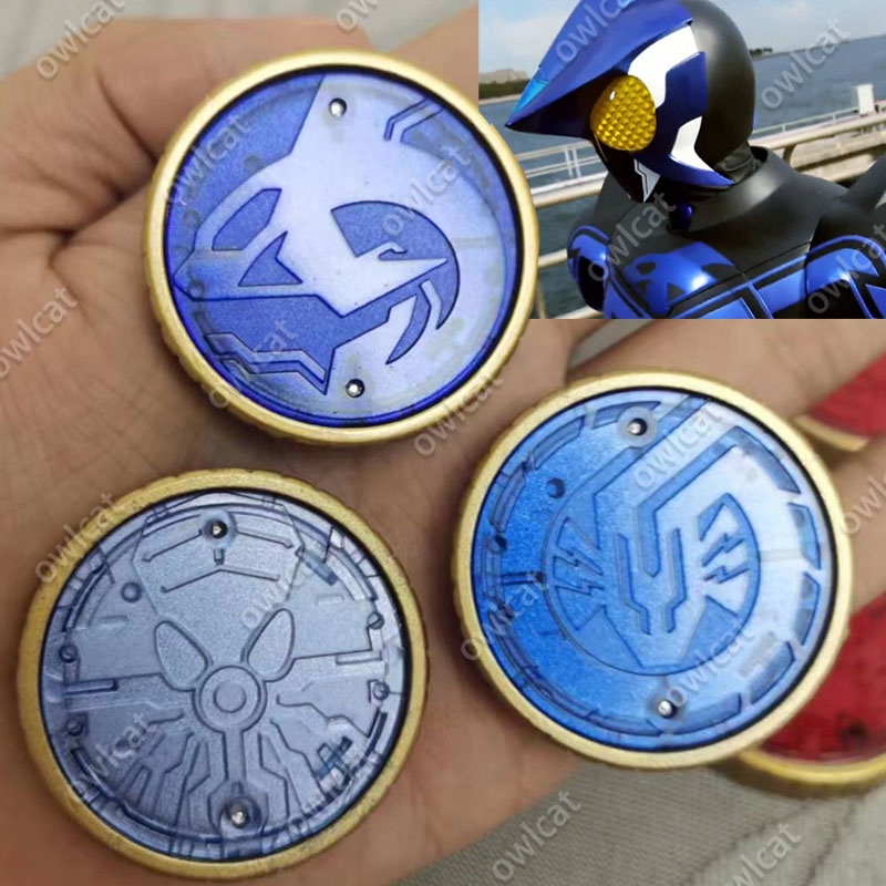 ชุดเหรียญ Set Shachi Unagi Tako Coins Core Medal (NO Chip CSM size) Mezool Kamen Rider OOO ShaUTa Combo Form Masked Rider OOO Fire Greeed-Aquatics System Coin Packed in Box Model Ankh