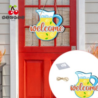 Nicesi ป้ายไม้ Welcome สําหรับติดประตูโรงแรม