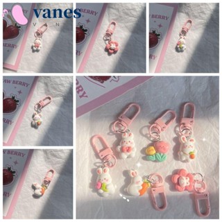 Vanes1 พวงกุญแจเรซิ่น จี้รูปกระต่าย แครอท ดอกทิวลิป เครื่องประดับ สําหรับแขวนกระเป๋า