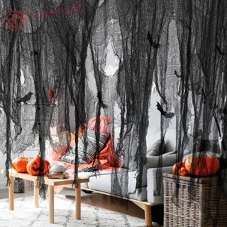 Harriett ผ้ากอซ ผ้าตาข่าย ขนาดใหญ่ สีขาว สีดํา สําหรับปาร์ตี้ฮาโลวีน