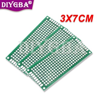 ใหม่ บอร์ดวงจรพิมพ์ PCB สองด้าน ขนาด 3x7 ซม. Diy 5 ชิ้น