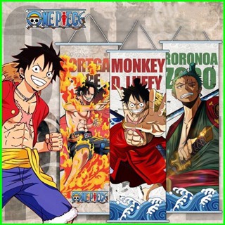 โปสเตอร์ภาพวาด ลายการ์ตูนอนิเมะ One Piece MONKEY D.LUFFY ZORO ROBIN NAMI สําหรับแขวนตกแต่งผนังบ้าน