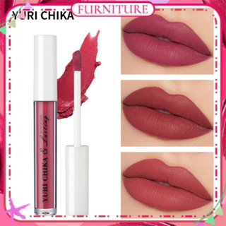 ♕ Yuri Chika Matte Lip Gloss Soft Fog Velvet Smooth Moisturizing Lipstick Non-stick Cup Easy To Color Long Lasting Party Festival Lip Makeup FURNITURE