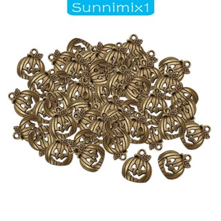 [Sunnimix1] จี้รูปฟักทองฮาโลวีน 50 ชิ้น สําหรับทํางานฝีมือ DIY