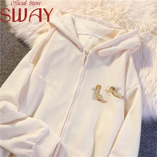 SWAY เสื้อกันหนาว เสื้อฮู้ด chic Durable ทนทาน มีชีวิตชีวา WJK2390PKA37Z230914