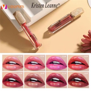 4ml Kristen Leanne Matte Pearlescent Flash Lip Gloss Non-stick Cup Lip Glaze Color Liquid ลิปสติก veemm