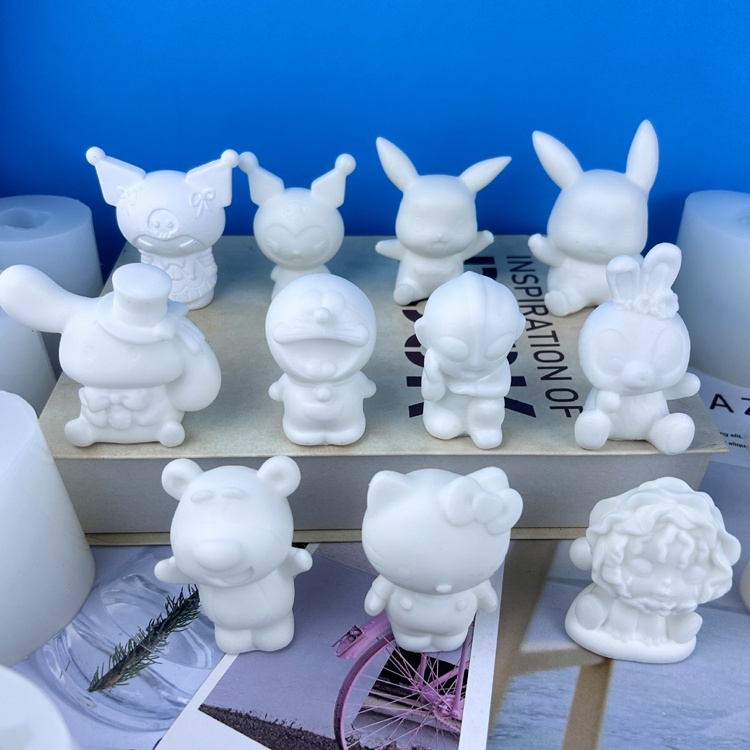 สามมิติการ์ตูน Pikachu hello kitty สัตว์ปูนปลาสเตอร์แม่พิมพ์ซิลิโคน diy Sanrio Kuromi ตุ๊กตา Series เรซิ่นอีพ็อกซี่เครื่องประดับแม่พิมพ์