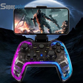 [superecho.th] ตัวควบคุมเกมไร้สาย RGB รองรับบลูทูธ สําหรับ Android iOS Phone Tablet PS3 N.S Host PC