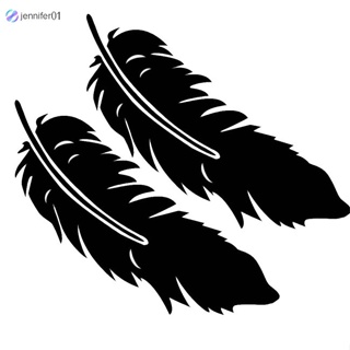 Jen Flying Feather สติกเกอร์ไวนิลสะท้อนแสง สําหรับติดตกแต่งรถยนต์ W-19