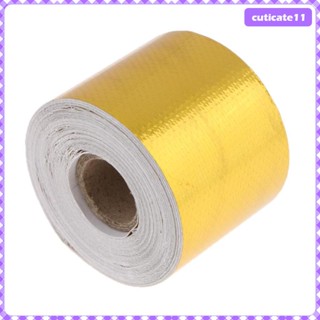 [Cuticate1] ม้วนเทปไฟเบอร์ สะท้อนแสง สีทอง 2 นิ้ว x30 ฟุต (9 เมตร) สําหรับช่องเครื่องยนต์ รถยนต์