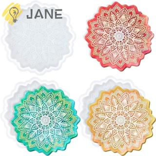 Jane แม่พิมพ์ซิลิโคนเรซิ่น ลายดอกไม้ สีขาว 12*12 ซม. สําหรับทําเครื่องประดับ 3 ชิ้น