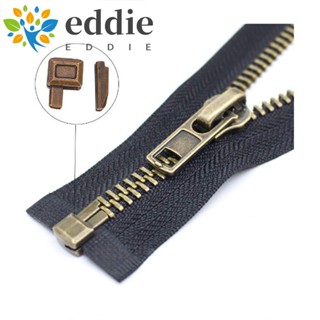 Eddie ตัวหยุดซิปเสื้อผ้า โลหะ สีเงิน คุณภาพสูง 5 ขนาด สีทอง สําหรับเย็บผ้า Diy 10 ชุด ต่อแพ็ค