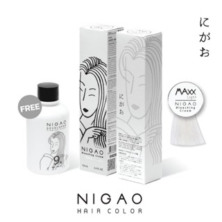 NIGAO Bleaching Cream Maxx Light แถม DEVELOPER Cream นิกาโอะ ครีมฟอกสีผม และ สีผม