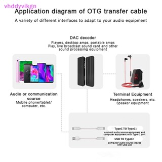 Vhdd อะแดปเตอร์แปลงสายเคเบิลเสียง USB Type C เป็น Type C DAC Hifi ดิจิทัล AUX Android OTG TH