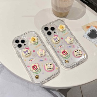 SANRIO เคสโทรศัพท์มือถือ TPU นิ่ม แบบใส กันกระแทก ลายคิตตี้ Kuromi Pochacoo 3D สามมิติ สําหรับ iPhone 14 13 12 Pro Max Plus 11