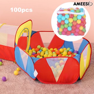 Ameesi ลูกบอลสระว่ายน้ํา ความหนาแน่นสูง เป็นมิตรกับสิ่งแวดล้อม สีสันสดใส สําหรับเด็ก 100 ชิ้น