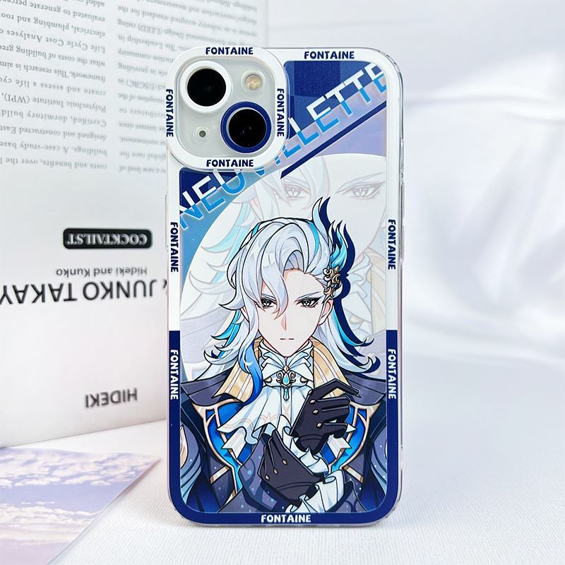 Genshin impact Neuvillette Focalors Lynette Case for iPhone 14 13 12 11 pro promax x xs xsmax xr 7 8