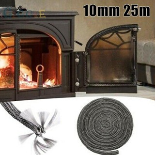 ⭐NEW ⭐High Quality Fiberglass Rope 25m Black Fireproof Cord for Burner Doors