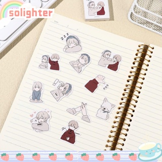 Solighter สติกเกอร์ ลายการ์ตูนเกล็ด สําหรับตกแต่งสมุดไดอารี่ เครื่องเขียน