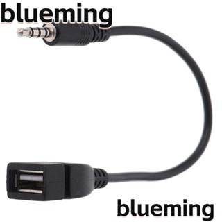 Blueming2 อะแดปเตอร์แปลงสายเคเบิ้ลเสียง AUX 3.5 มม. USB สําหรับรถยนต์ 4 ชิ้น