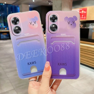 เคสโทรศัพท์มือถือแบบนิ่ม กันกระแทก กันรอยกล้อง พร้อมช่องใส่บัตร สําหรับ OPPO A38 A58 A78 A98 4G 5G 2023 A38