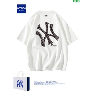 Ny เสื้อยืด แขนสั้น ผู้หญิง ใหม่ ฤดูร้อน ผ้าฝ้าย หลวม แขนครึ่ง