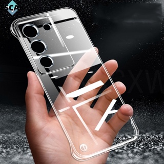 เคสโทรศัพท์มือถือ พลาสติกแข็ง แบบใส ไร้กรอบ สําหรับ Vivo V29 V27 Pro V27E X90 X80 Pro+