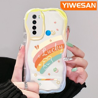 สําหรับ Xiaomi Redmi Note 8 Note 8T Note 9 เคสการ์ตูน สายรุ้ง ขอบคลื่น เคสโทรศัพท์ใส ใหม่ เนื้อครีม กันกระแทก เคสซิลิโคน