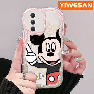 เคสโทรศัพท์มือถือ ซิลิโคนใส กันกระแทก ลายการ์ตูนมิกกี้เมาส์น่ารัก สีครีม สําหรับ Samsung A54 5G A33 5G A34 5G A53 5G A73 5G