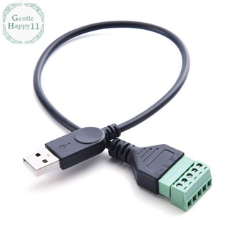 Gentlehappy สกรูเชื่อมต่อ USB A เป็น 5 Pin พร้อมสายเคเบิลอะแดปเตอร์ปลั๊กเทอร์มินัล