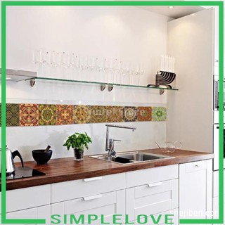[Simple] สติกเกอร์กระเบื้องโมเสค กันน้ํา สําหรับติดตกแต่งผนังห้องครัว ห้องน้ํา 20 ชิ้น #1