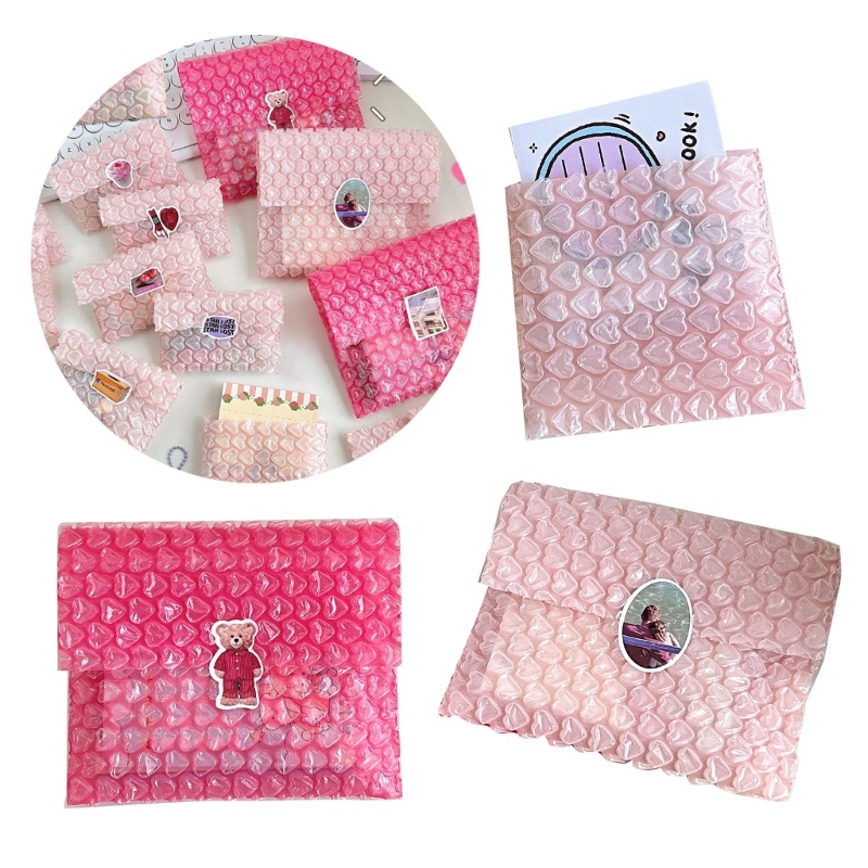 KIN Wrap Bubble Pouches 10PCS Love Plastic Thicken Bubble Bags สําหรับ Mailing กันกระแทก Bubble Bags
