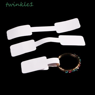 Twinkle1 สติกเกอร์ป้ายแท็ก สีขาว สําหรับติดตกแต่งสร้อยคอ สร้อยข้อมือ แหวน