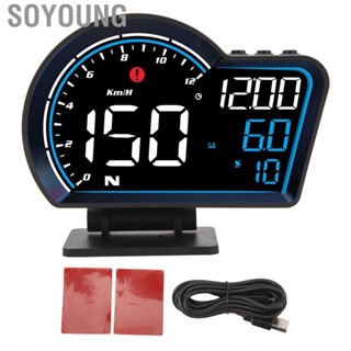 Soyoung Speedometer Overspeed Alarm Universal Car HUD Display Driving Distance  HD Screen Plug and Play for Vehicle