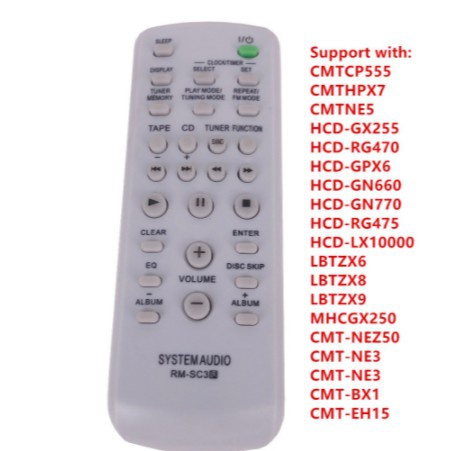ใหม่สําหรับ SONY CD HIFI ระบบเสียงรีโมทคอนโทรล RM-SC3 สําหรับ CMTCP555 CMTHPX7 CMTNE5 LBTZX6 LBTZX8 
