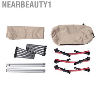 Nearbeauty1 Folding Camping Cot  Oxford Cloth Sturdy Stable Structure Easily Assemble Cots for Backpacking