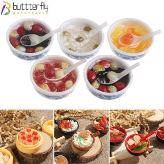 Buttterfly หม้อหุงข้าว ก๋วยเตี๋ยว ขนมหวาน อาหารปลอม ขนาดเล็ก DIY สุ่มสี สําหรับห้องครัว ตุ๊กตา 1 ชิ้น