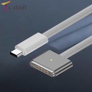 Tcuteit สายชาร์จ USB-C PD3.1 PD140W ยาว 2 เมตร สําหรับ MacBook Air Pro