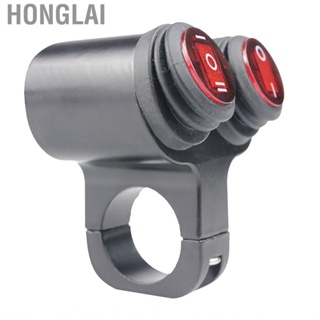 Honglai Motorcycle Button Switch  Light Widely Used Simple Installation  Aluminum Alloy with Indicator for Electrocar