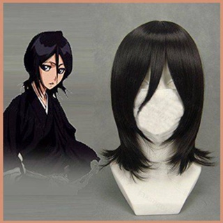 23 Bleach Kuchiki Rukia วิกผมคอสเพลย์ วิกผมสั้น สีดํา ผู้หญิง ผู้ชาย อะนิเมะ คอสเพลย์ เครื่องแต่งกาย ปาร์ตี้ฮาโลวีน