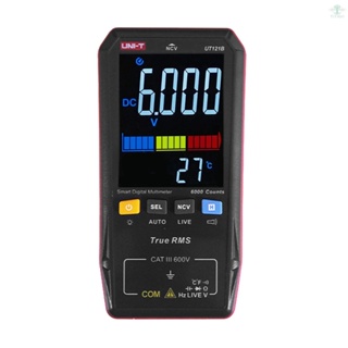 UNI-T UT121B Smart Digital Multimeter Mini Portable Universal Tester Multiple Meter Voltmeter with Flashlight 3.3-inch LCD Digital Colored Screen with Backlight