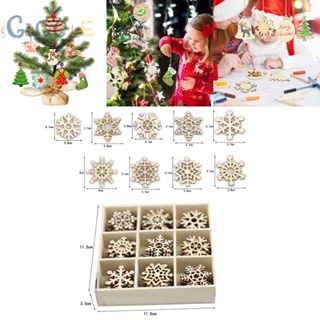 ⭐NEW ⭐Christmas Crafts Supplies 72pcs Wooden Hanging Ornaments with Blank Surfaces