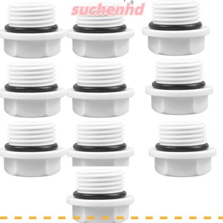 Suchenhd จุกปิดท่อระบายน้ํา PVC ตัวผู้ 20 มม. สีขาว สําหรับท่อหนัง PVC 10 ชิ้น